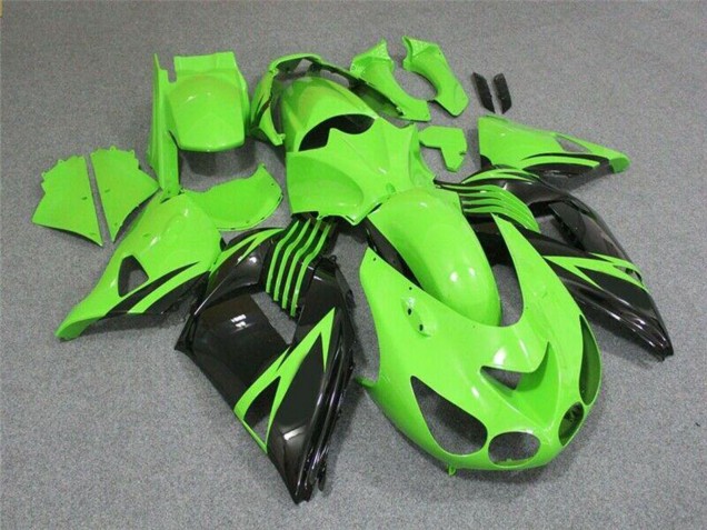 2006-2011 Green Glossy Black Kawasaki ZX14R ZZR1400 Motorcycle Fairing Australia