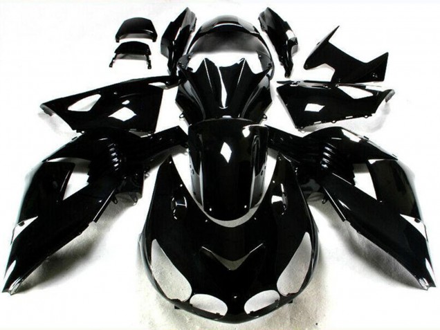 2006-2011 Glossy Black Kawasaki ZX14R ZZR1400 Motorcycle Fairings Australia