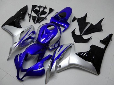 2007-2008 Silver Blue Glossy Black OEM Style Honda CBR600RR Motorcycle Fairings Australia