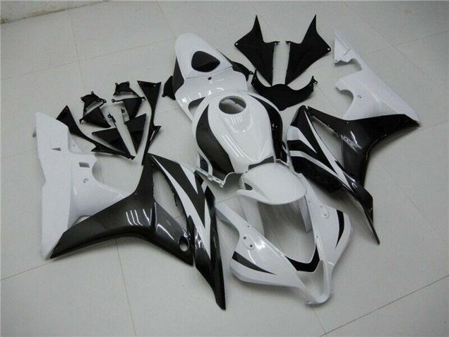 2007-2008 White Glossy Black Honda CBR600RR Bike Fairings Australia