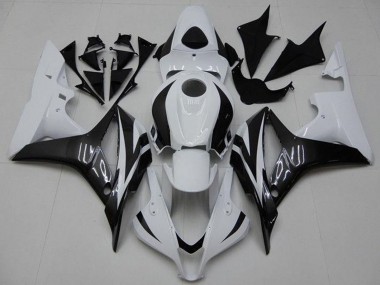 2007-2008 White Glossy Black Honda CBR600RR Bike Fairings Australia