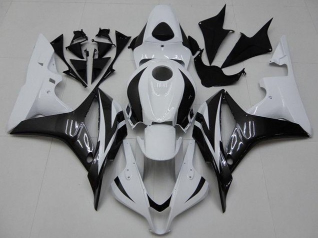 2007-2008 White Glossy Black Honda CBR600RR Bike Fairings Australia