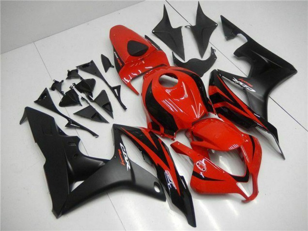 2007-2008 Red Matte Black with Decals Honda CBR600RR Motorcycle Fairings Australia
