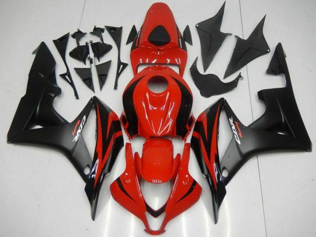 2007-2008 Red Matte Black with Decals Honda CBR600RR Motorcycle Fairings Australia
