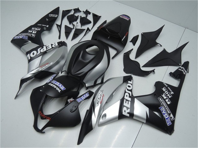 2007-2008 Matte Black Silver Grey Repsol Honda CBR600RR Motorcycle Fairings Australia