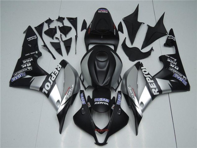 2007-2008 Matte Black Silver Grey Repsol Honda CBR600RR Motorcycle Fairings Australia