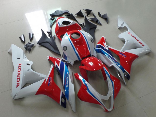 2007-2008 White Red Light Blue HRC Honda CBR600RR Motorcycle Fairings Australia