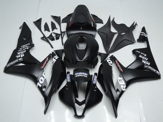 2007-2008 Matte Black White Repsol Honda CBR600RR Motorcycle Fairing Kits Australia