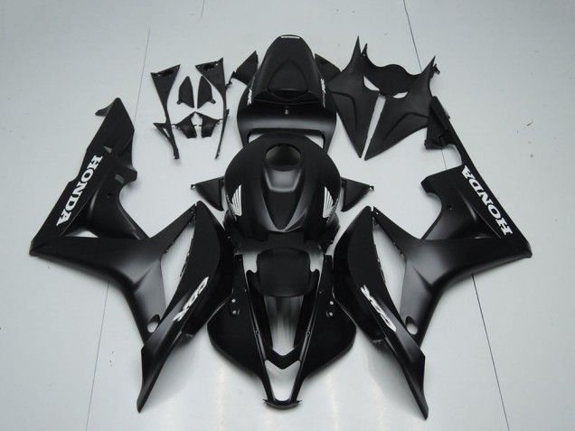 2007-2008 Matte Black White Decals Honda CBR600RR Motorcycle Fairings Australia