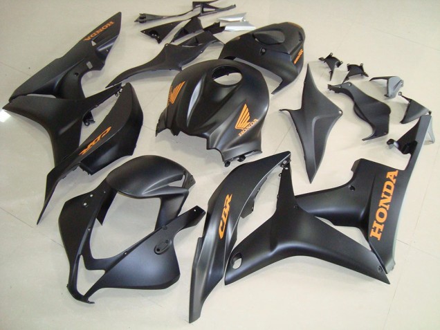 2007-2008 Matte Black Gold Decals Honda CBR600RR Motorcycle Fairings Australia