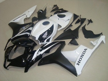 2007-2008 White Glossy Black Matte Black Honda CBR600RR Motorcycle Fairings Australia