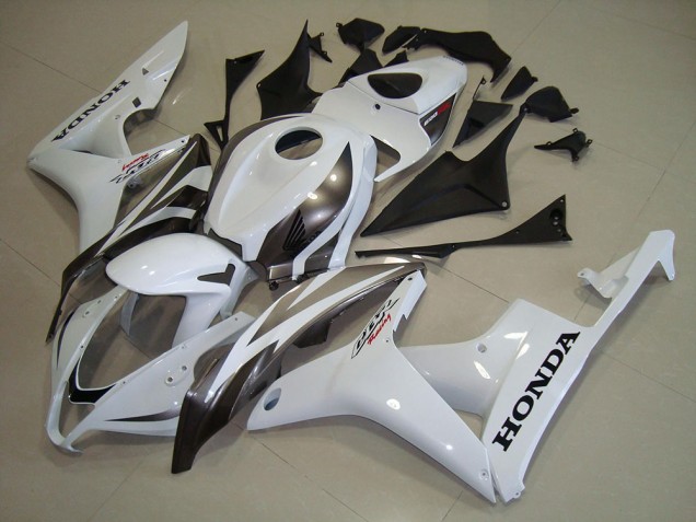 2007-2008 White Silver Honda CBR600RR Motorcycle Fairings Australia