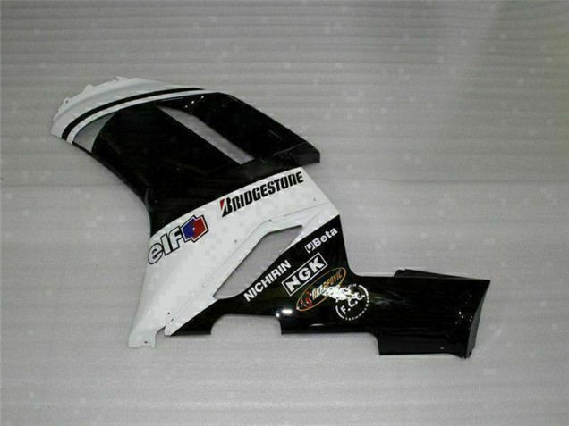2007-2008 Black White Kawasaki ZX6R Motorcycle Fairings Australia