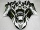 2007-2008 Black White Kawasaki ZX6R Motorcycle Fairings Australia