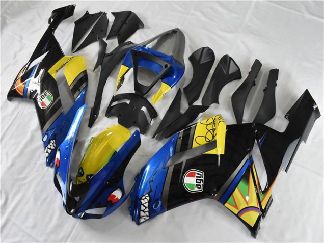 2007-2008 Blue Shark Kawasaki ZX6R Motorcycle Fairings Australia