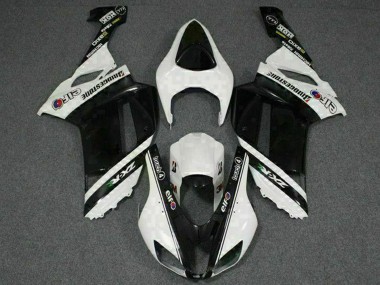 2007-2008 Black White Elf Kawasaki ZX6R Motorcycle Fairings Australia