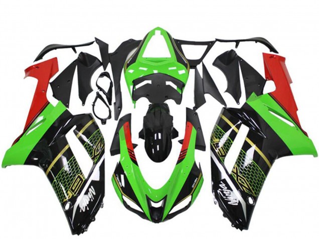 2007-2008 Green Black Kawasaki ZX6R Motorcycle Fairing Australia