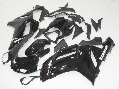 2007-2008 Glossy Black Kawasaki ZX6R Motorcycle Fairings Australia
