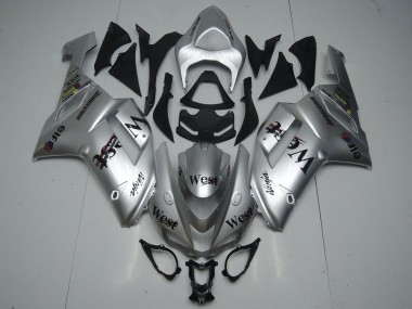 2007-2008 Silver West Kawasaki ZX6R Motorcycle Fairings Australia