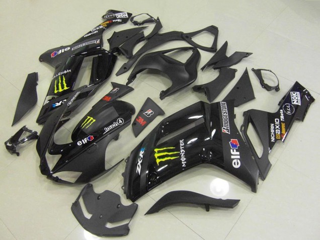 2007-2008 Black Monster Kawasaki ZX6R Motorcycle Fairings Australia