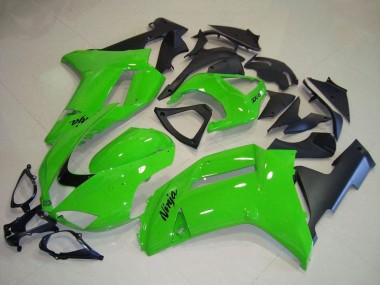 2007-2008 Green Matte Black Kawasaki ZX6R Motorcycle Fairings Australia