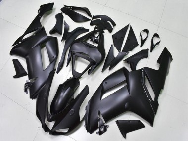 2007-2008 Matte Black Kawasaki ZX6R Motorcycle Fairings Australia