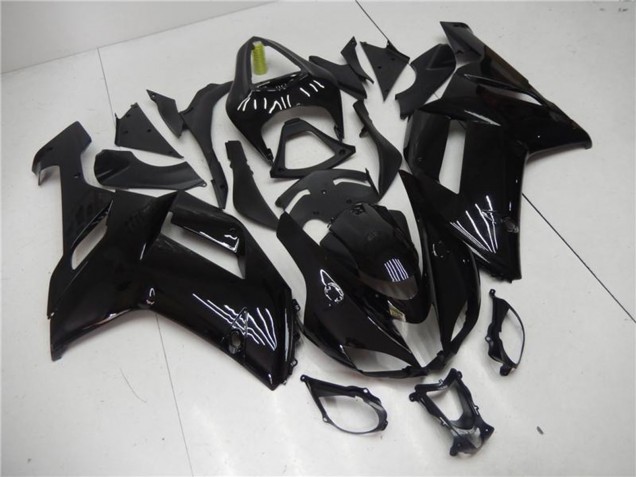 2007-2008 Glossy Black Kawasaki ZX6R Abs Motorcycle Fairing Australia