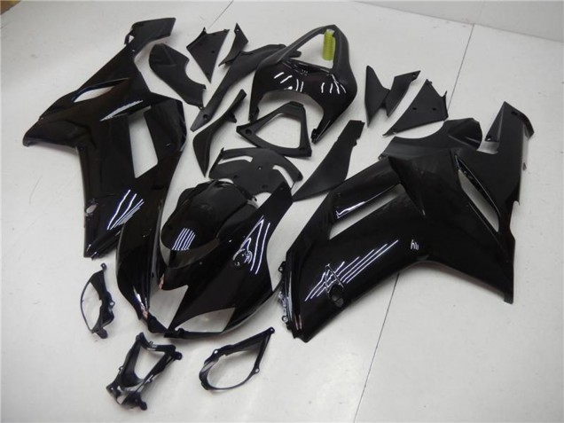 2007-2008 Glossy Black Kawasaki ZX6R Abs Motorcycle Fairing Australia