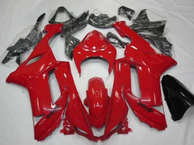 2007-2008 Red Kawasaki ZX6R Motorcycle Fairings Australia