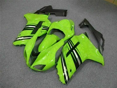 2007-2008 Green Black Kawasaki ZX6R Motorcycle Fairing Kits Australia