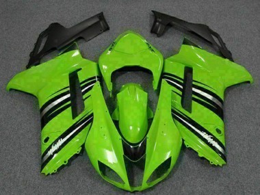 2007-2008 Green Black Kawasaki ZX6R Motorcycle Fairing Kits Australia