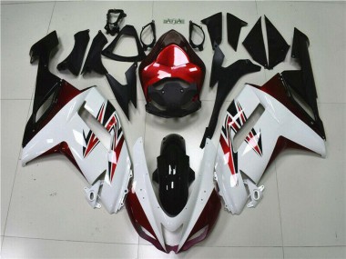 2007-2008 White Black Red Kawasaki ZX6R Motorcycle Fairings Australia