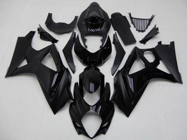 2007-2008 Glossy Black Matte Black No Decal Suzuki GSXR 1000 Motorcycle Fairings Australia