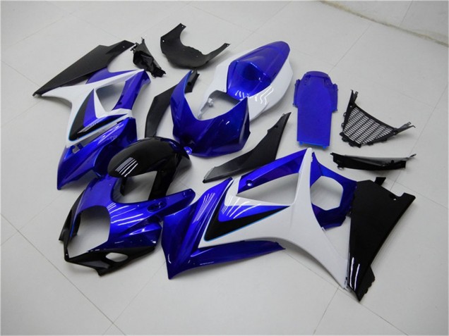 2007-2008 White Blue Black No Decal Suzuki GSXR 1000 Motorcycle Fairings Australia
