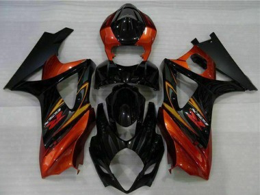 2007-2008 Black Orange Suzuki GSXR 1000 Motorcycle Fairings Australia