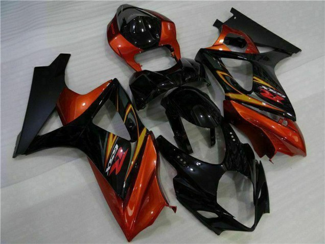 2007-2008 Black Orange Suzuki GSXR 1000 Motorcycle Fairings Australia