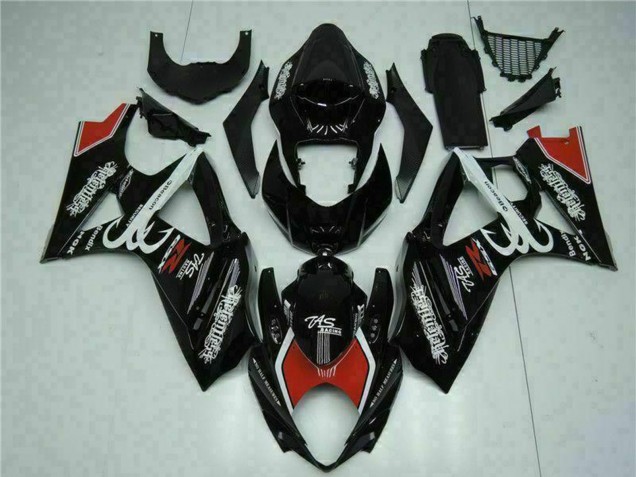 2007-2008 Glossy Black Red White Suzuki GSXR 1000 Motorcycle Fairings Australia
