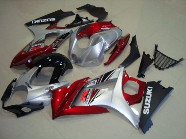 2007-2008 Red Silver Glossy Black Suzuki GSXR 1000 Motorcycle Fairings Australia