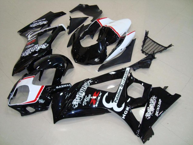 2007-2008 Glossy Black Red Relentless Suzuki GSXR 1000 Motorcycle Fairings Australia