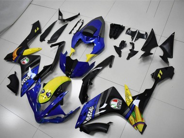 2007-2008 Blue Yellow Black Shark Yamaha YZF R1 Motorcycle Fairings Australia