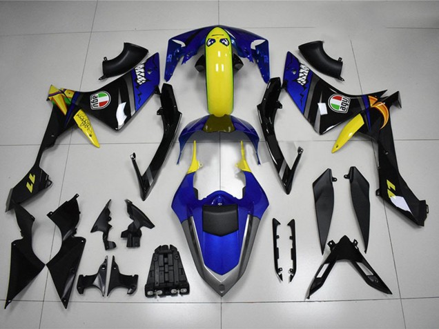 2007-2008 Blue Yellow Black Shark Yamaha YZF R1 Motorcycle Fairings Australia