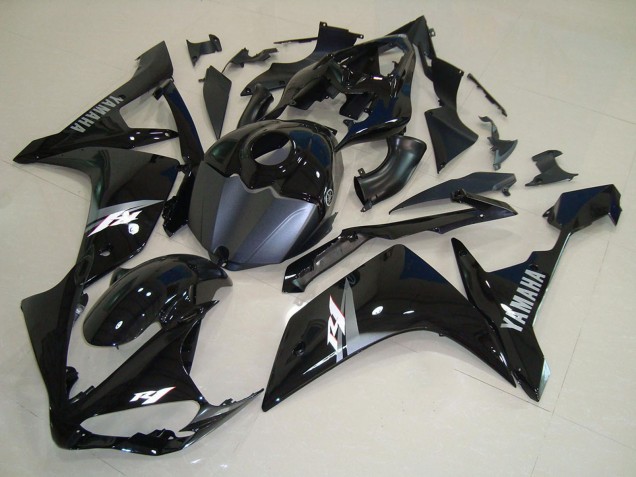 2007-2008 Glossy Black Matte Black White Decal Yamaha YZF R1 Motorcycle Fairings Australia