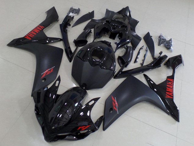 2007-2008 Glossy Black Matte Black Red Yamaha YZF R1 Motorcycle Fairings Australia