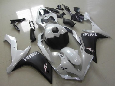 2007-2008 White Matte Black Yamaha YZF R1 Motorcycle Fairings Australia
