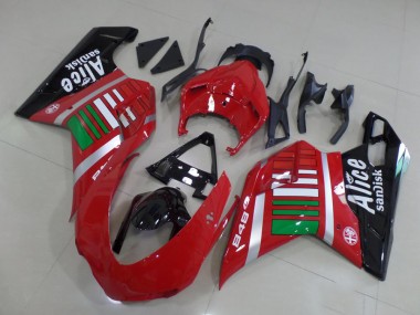 2007-2014 Red Silver Green Glossy Black Alice Sandisk Ducati 848 Motorcycle Fairings Australia