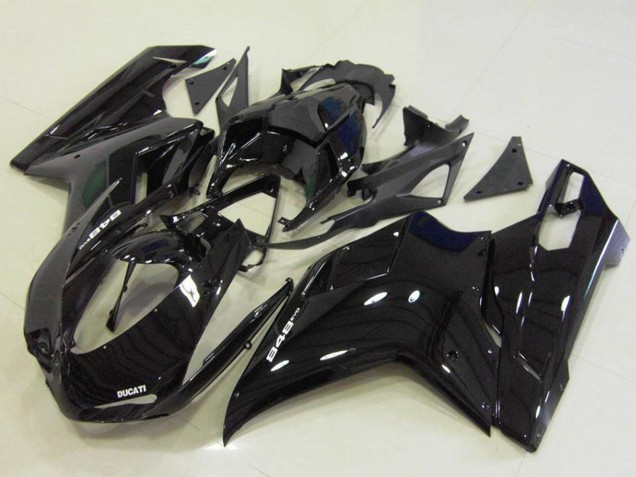 2007-2014 Glossy Black Ducati 848 Motorcycle Fairings Australia