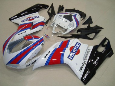2007-2014 White Red Green Glossy Black Martini Ducati 848 Motorcycle Fairings Australia
