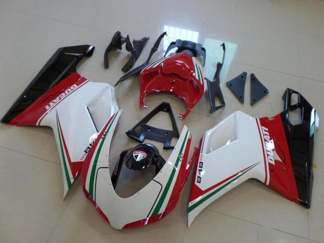 2007-2014 White Red Green Glossy Black Ducati 848 Motorcycle Fairing Australia
