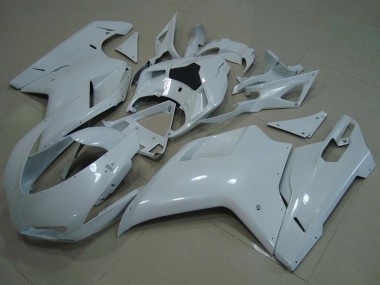 2007-2014 Glossy White Ducati 848 1098 1198 Motorcycle Fairings Australia