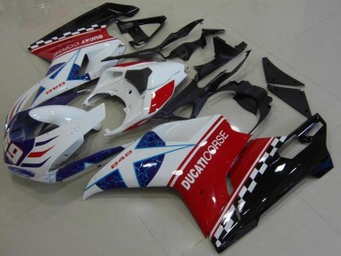 2007-2014 White Red Blue Glossy Black Corse 69 Ducati 848 Motorcycle Fairing Australia
